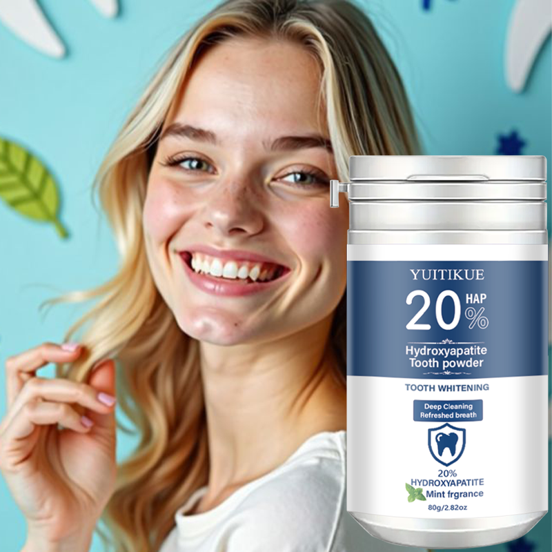 Remineralizing Toothpaste - Yuitikue 20% Hydroxyapatite Tooth Powder, Mint