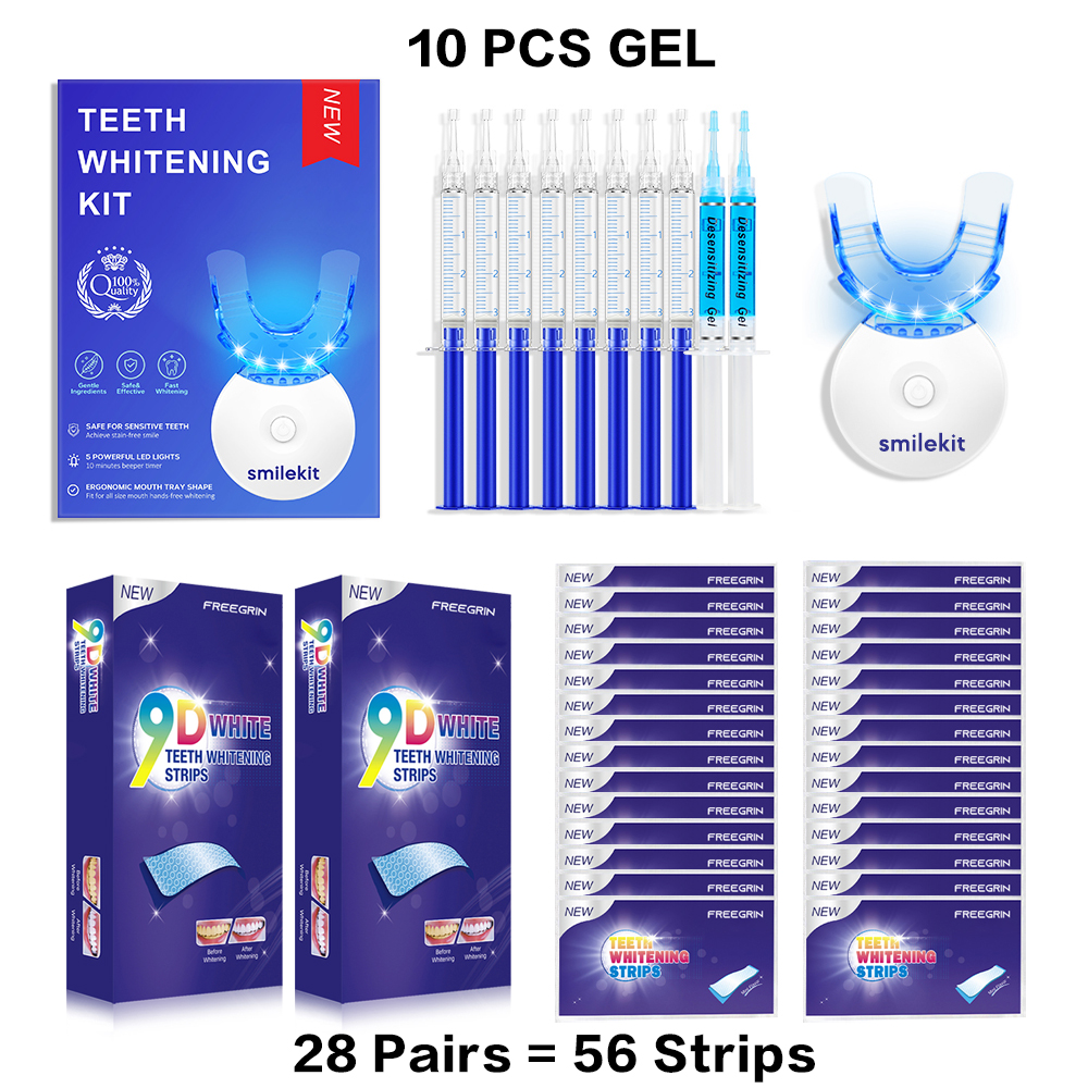 Teeth Whitening Mouthwash - Teeth Whitening Kit - 5X LED