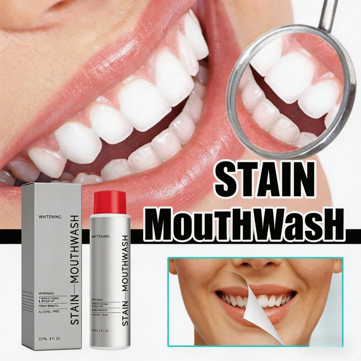 Stain Removal Mouthwash and Wh - Teeth Whitening Mouthwash ulasan dan harga