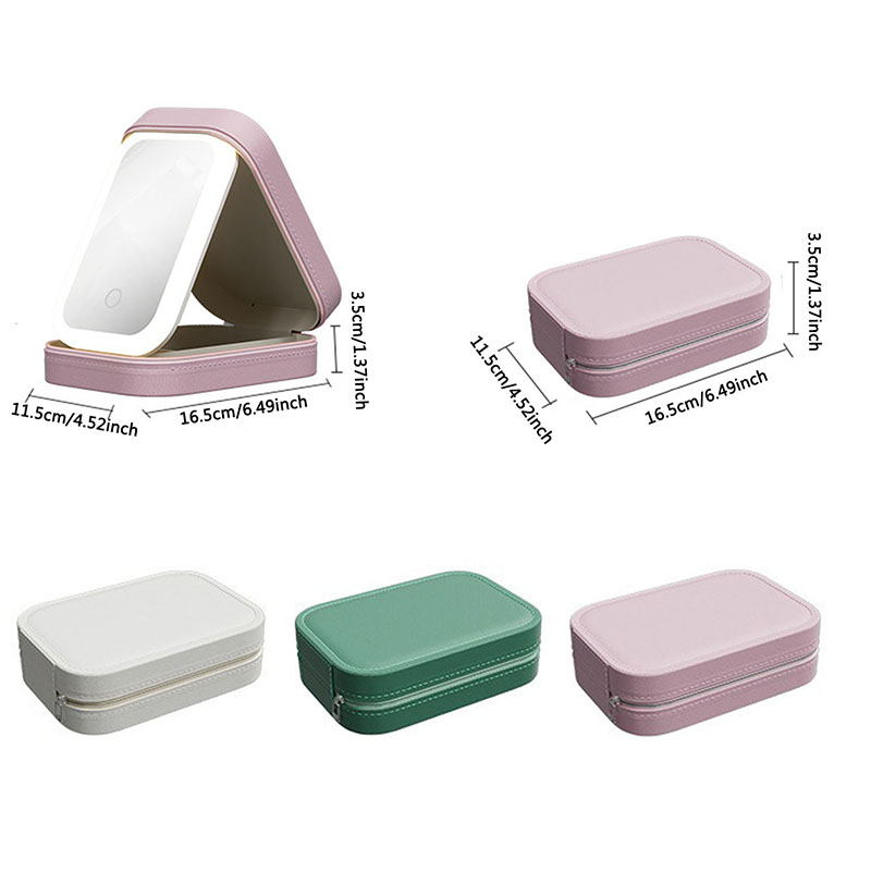 LED Makeup Bag With Mirror For - Led Mouth Tray ulasan dan harga