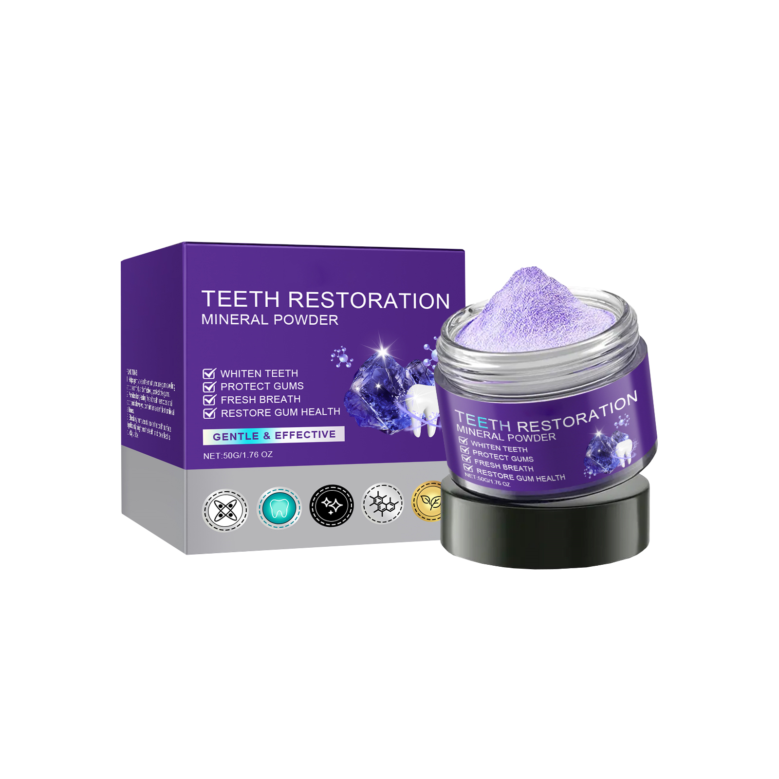 Teeth Restoration Mineral Powd - Teeth Whitening Fast ulasan dan harga
