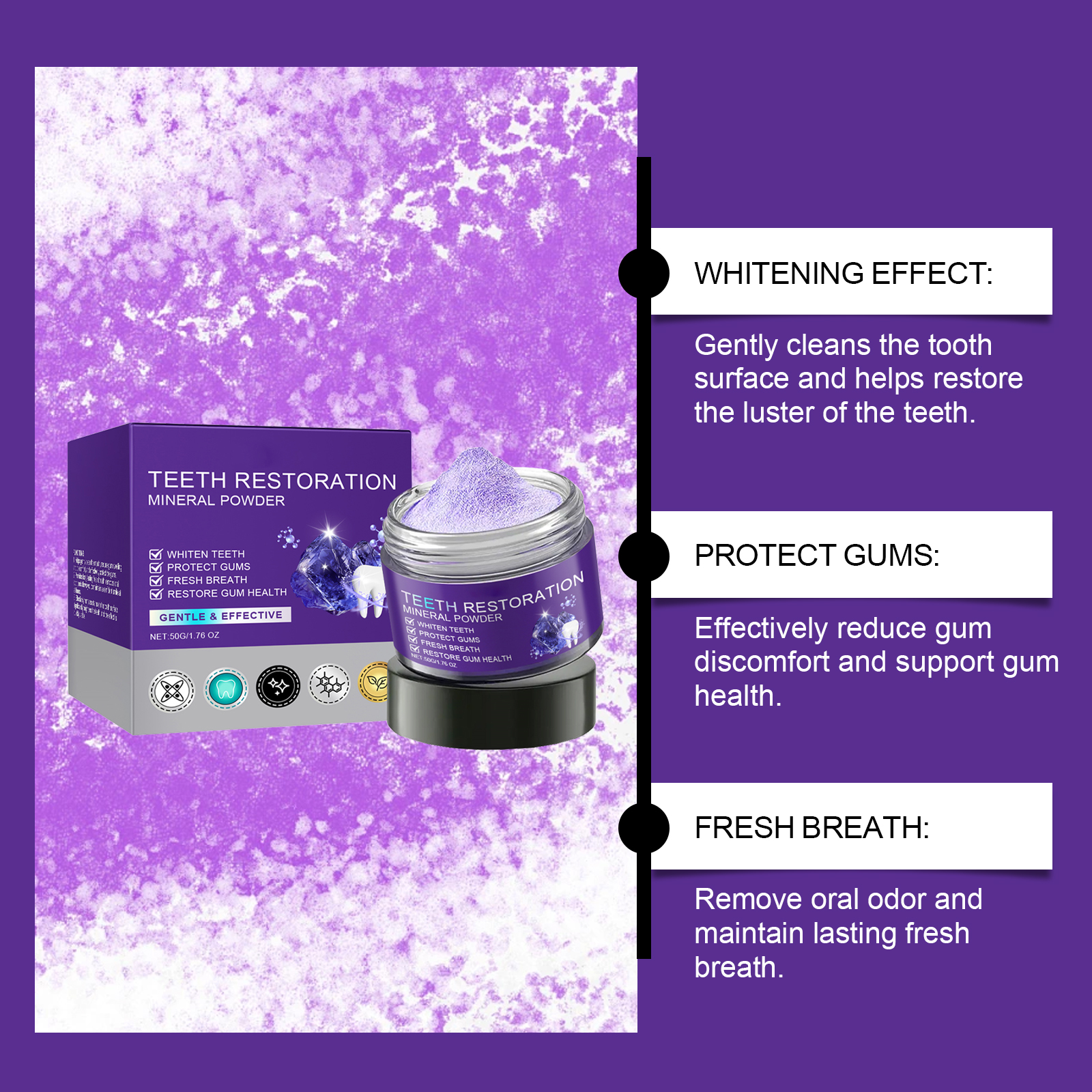 Teeth Restoration Mineral Powd - Teeth Whitening Fast ulasan dan harga