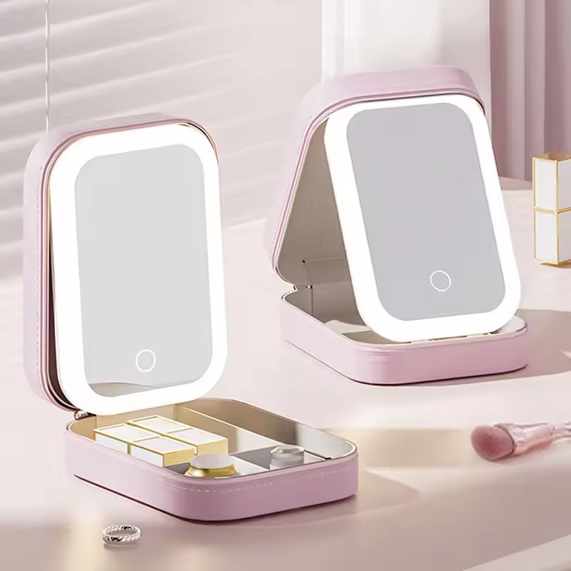 Smart LED Makeup Case With Mir - Led Mouth Tray ulasan dan harga