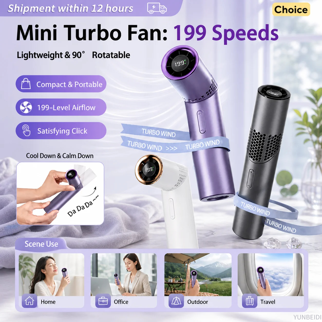 Lipstick Fan Mini Foldable Han - Led Mouth Tray ulasan dan harga