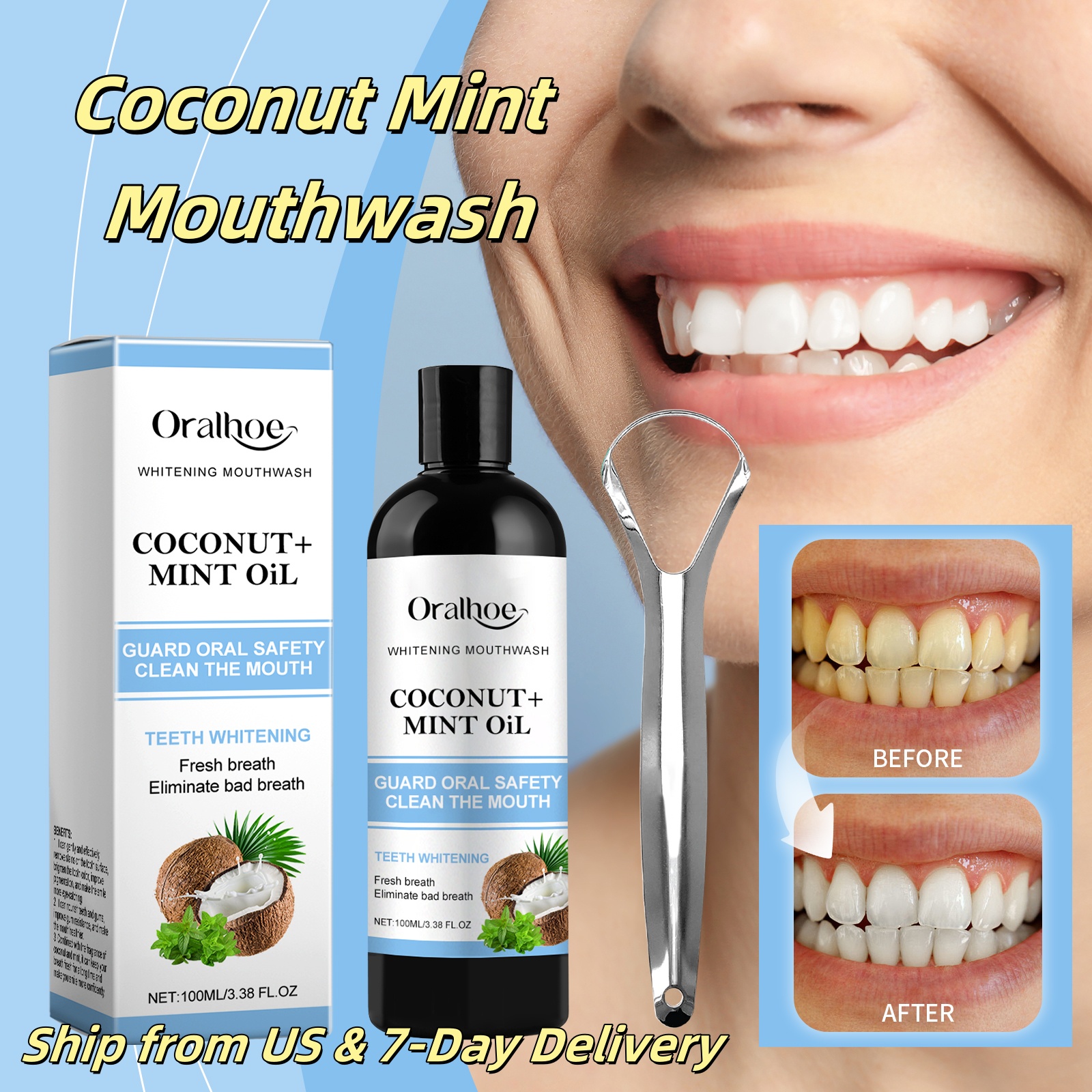 Coconut Mint Pulling Oil Mouth - Teeth Whitening With Coconut Oil ulasan dan harga
