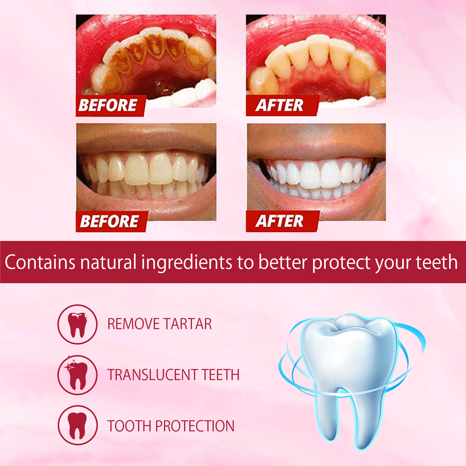 120g Probiotic Whitening Tooth - Teeth Whitening With Coconut Oil ulasan dan harga