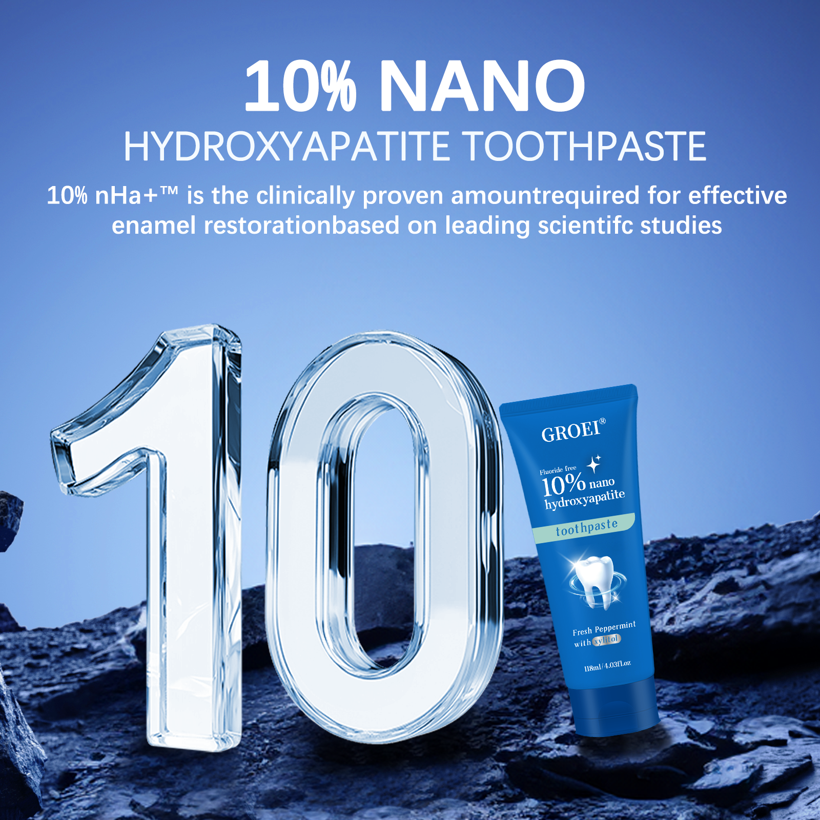 GROEI 10% Nano Hydroxyapatite  - Teeth Whitening That Works ulasan dan harga