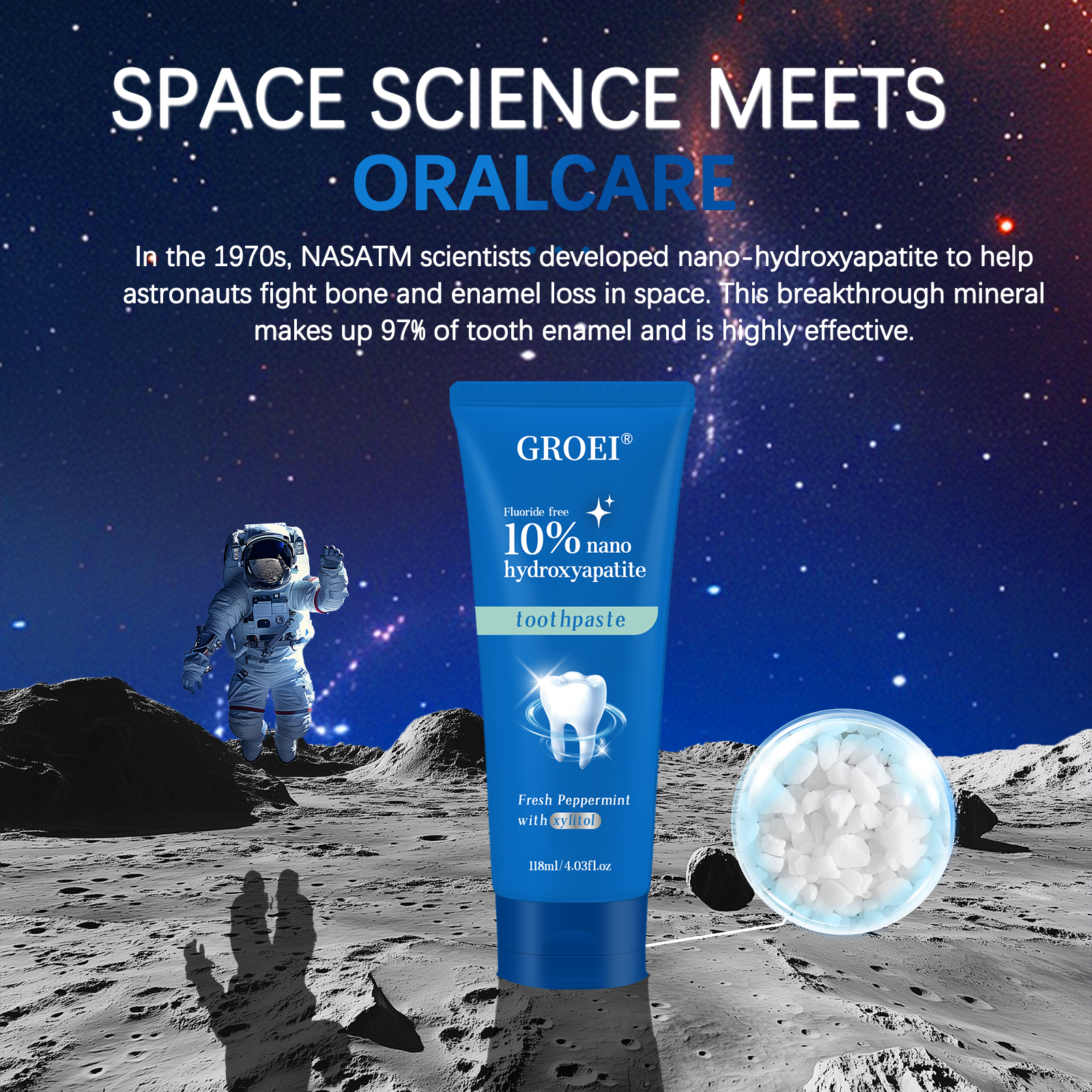 GROEI 10% Nano Hydroxyapatite  - Teeth Whitening That Works ulasan dan harga