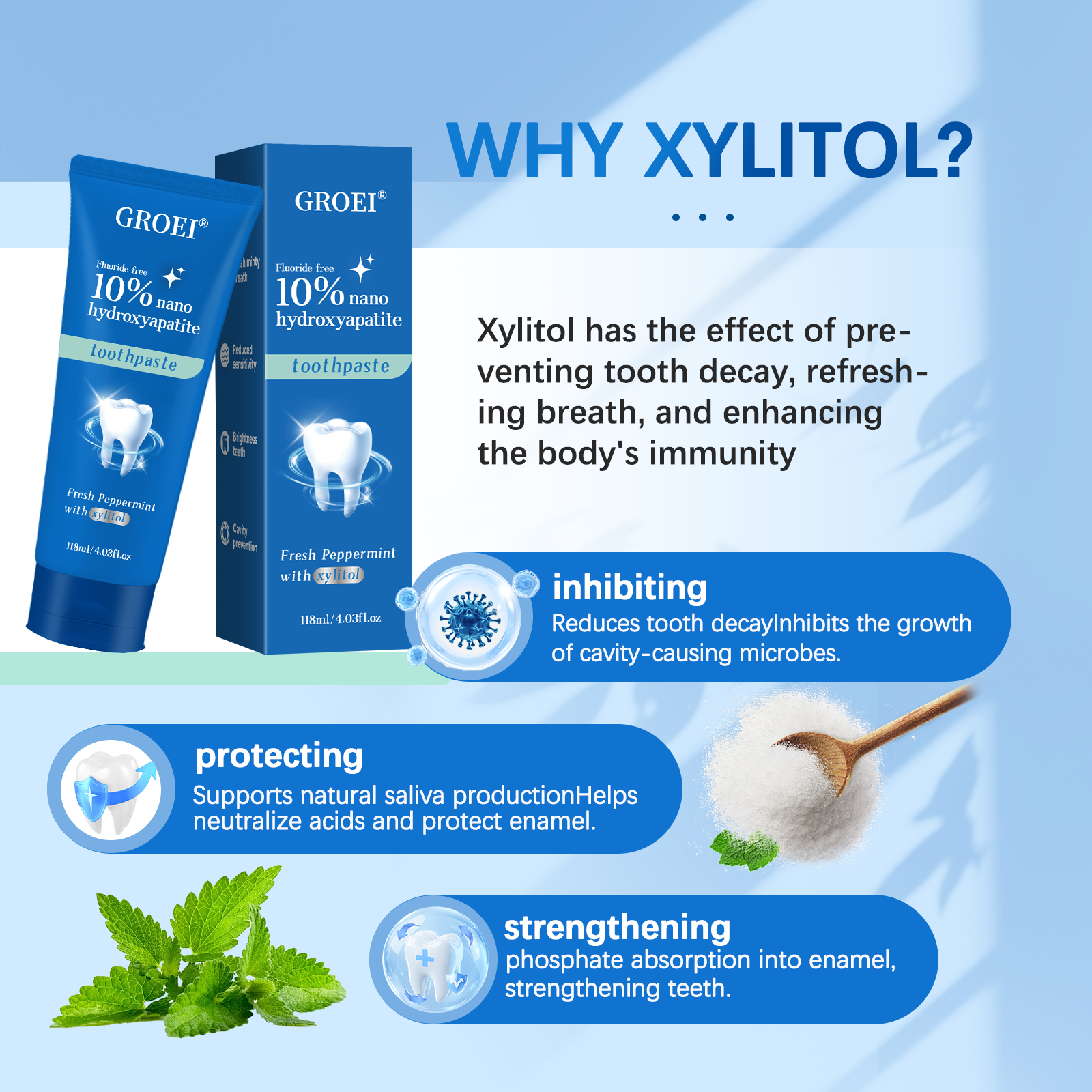GROEI 10% Nano Hydroxyapatite  - Teeth Whitening That Works ulasan dan harga