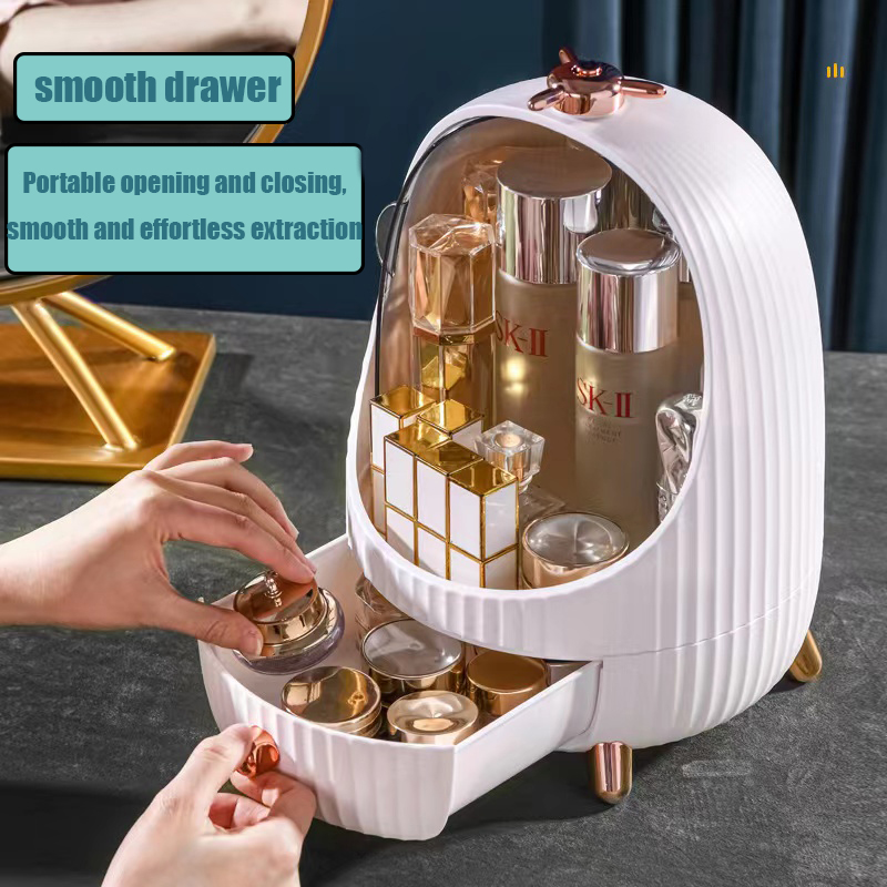 Acrylic Cosmetic Storage Box L - Led Mouth Tray ulasan dan harga