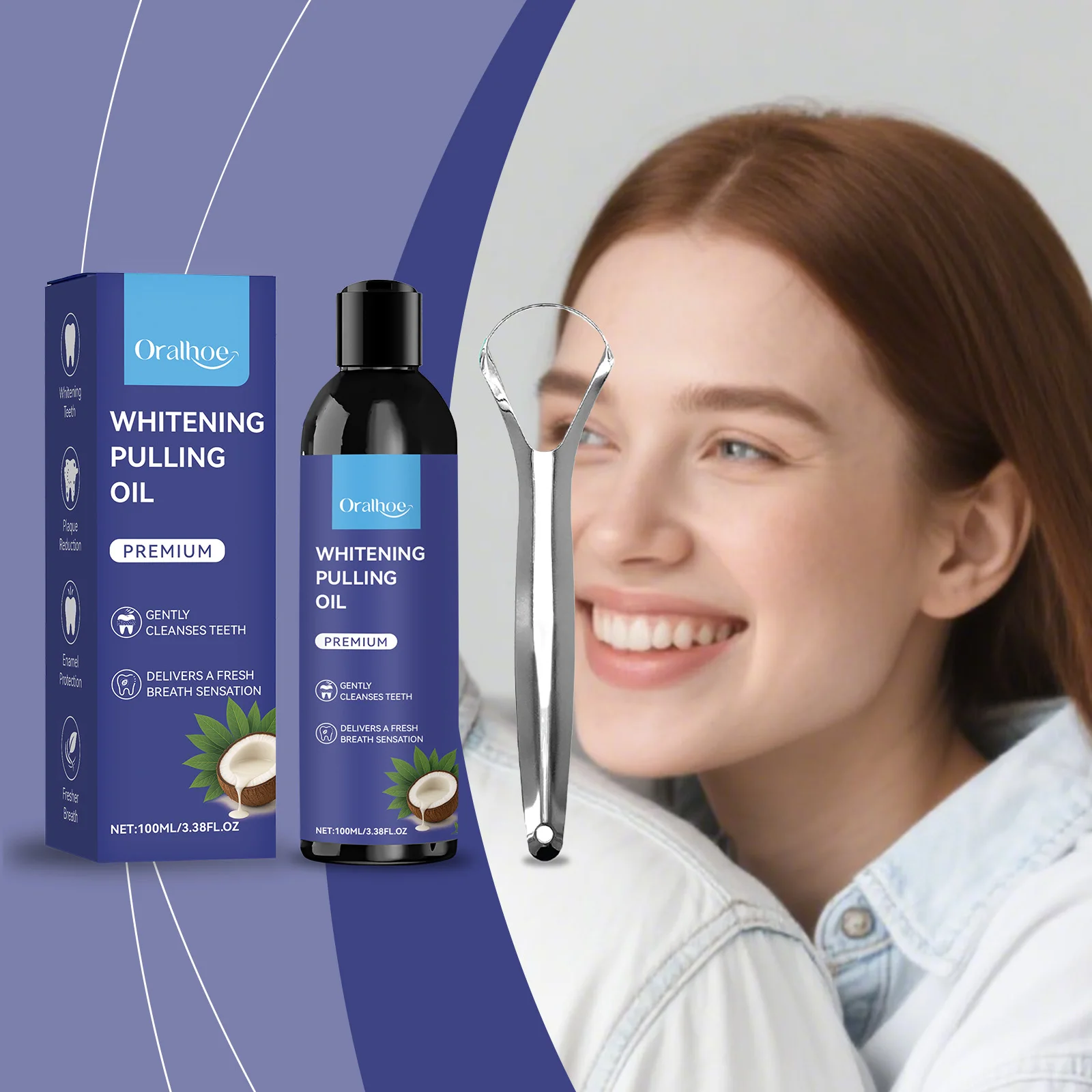 Coconut Pulling Oil With Tongu - Teeth Whitening With Coconut Oil ulasan dan harga
