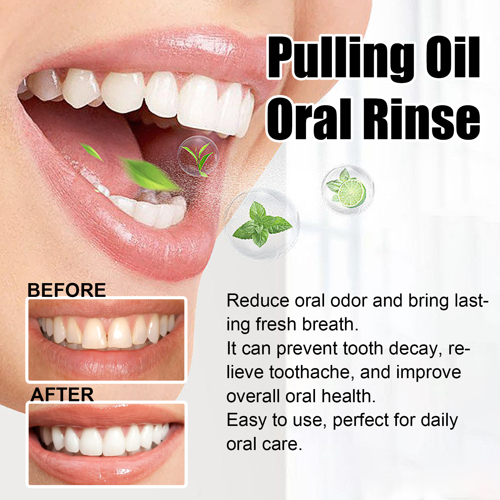 Coconut Oil Mouthwash Whitenin - Teeth Whitening Mouthwash ulasan dan harga