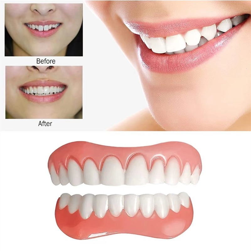 A Pair of Silicone Simulated U - Teeth Whitening Dental ulasan dan harga