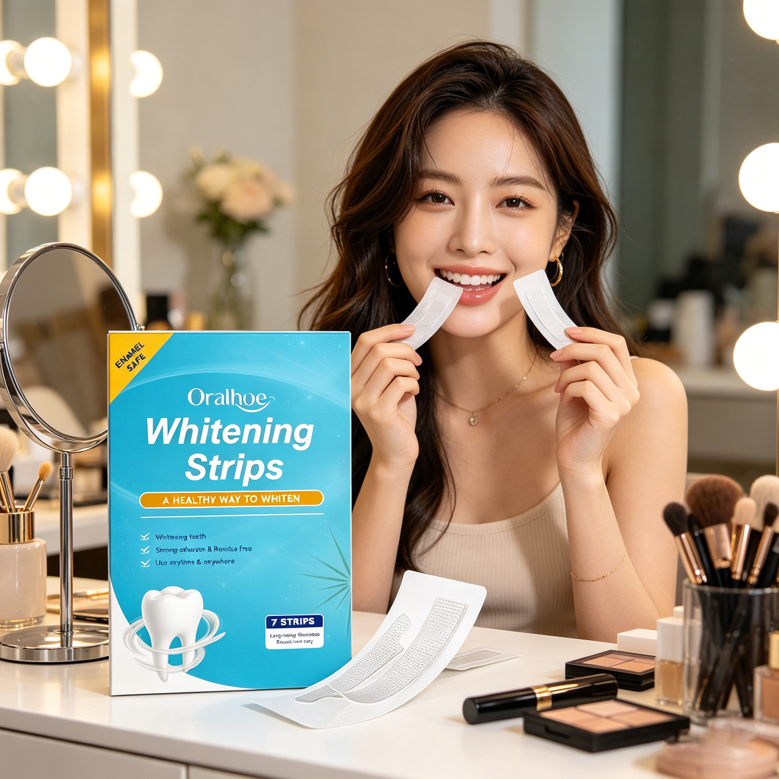 Oralhoe Teeth Whitening Strips - Teeth Whitening With Coconut Oil ulasan dan harga