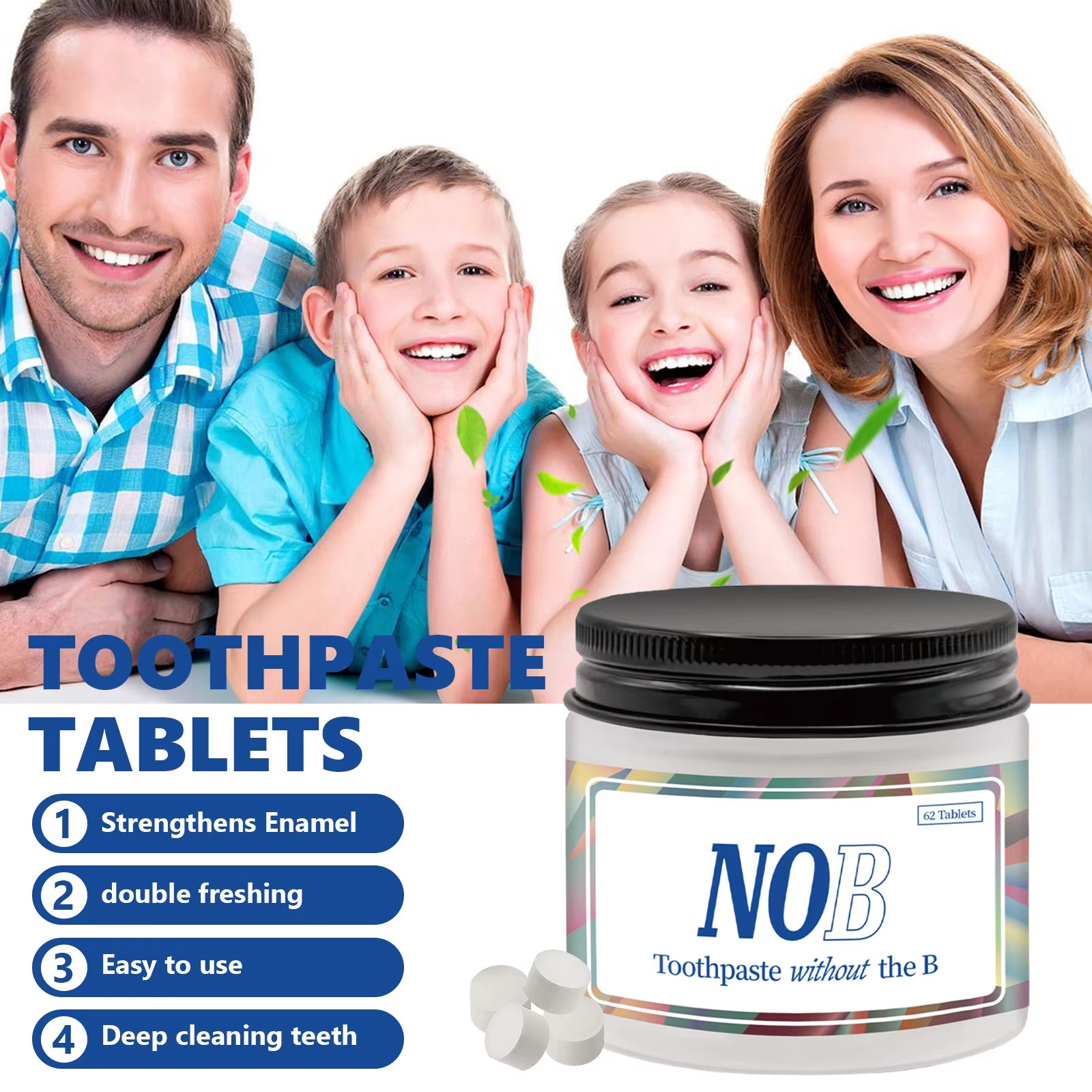 NOBS Toothpaste Tablets - Nano - Teeth Whitening With Coconut Oil ulasan dan harga