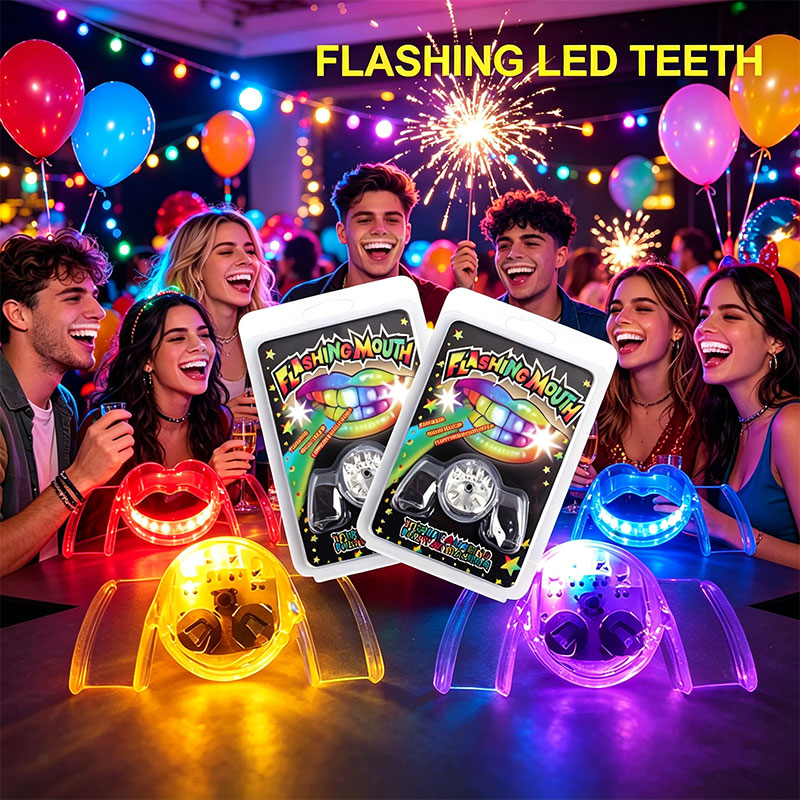 1pcs LED Flashing Mouth Teeth  - Led Mouth Tray ulasan dan harga