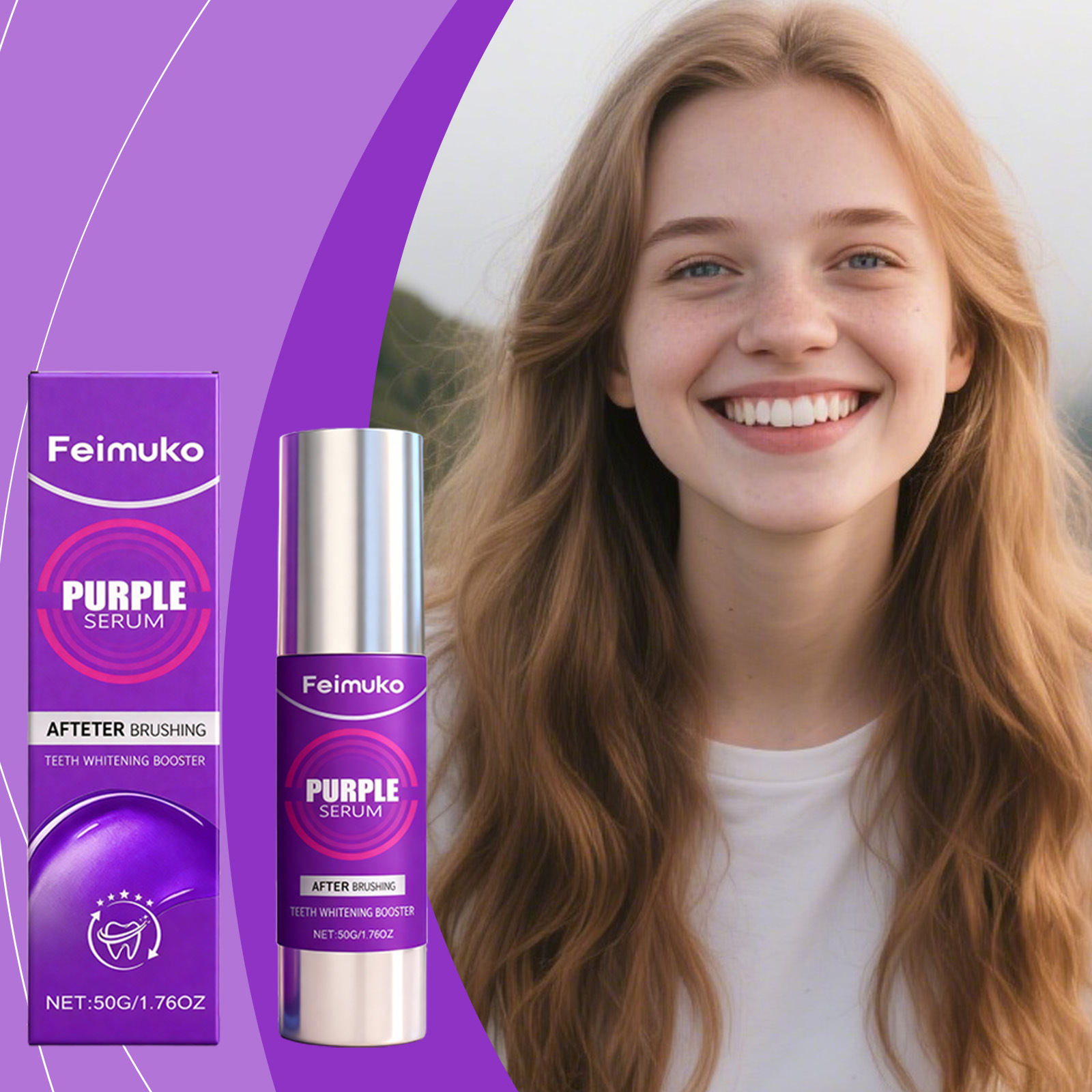 Feimuko Purple Serum Teeth Whi - Teeth Whitening Serum ulasan dan harga