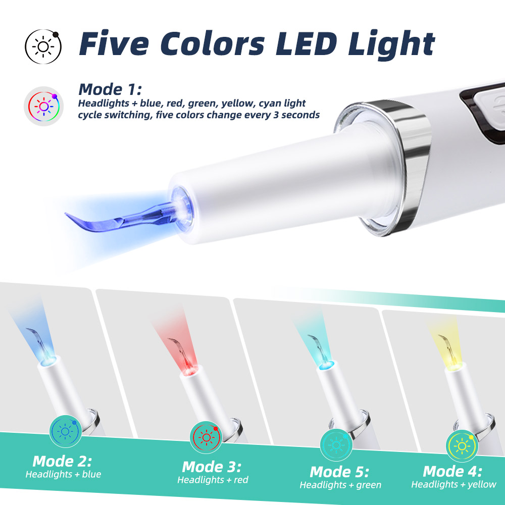 5 LED Light Ultrasonic Tooth C - Teeth Whitening Mouthwash ulasan dan harga